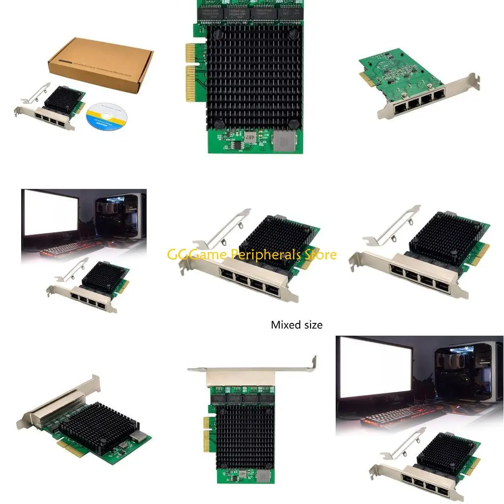 

U55B 2.5Gbps Server Card 4-Port Ethernet Adapter RTL8125B Chip PCIex4 Four Gigabit Ethernet Ports NIC Adaptive Speed