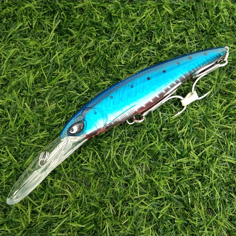 Noeby 2 stücke 47g 94g Tiefe Tauchen Große Minnow Köder Künstliche Wobbler Harten Köder Crankbait Meer Bass hecht Barsch Angelgerät – Detail 19