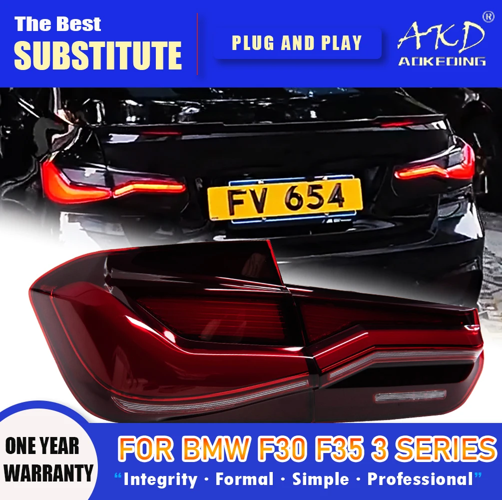 

Задний фонарь AKD для BMW F30 3 серии, светодиодный задний фонарь 2013-2019 320i 325i 330i F35, задний противотуманный тормозной сигнал поворота, автомобильные аксессуары
