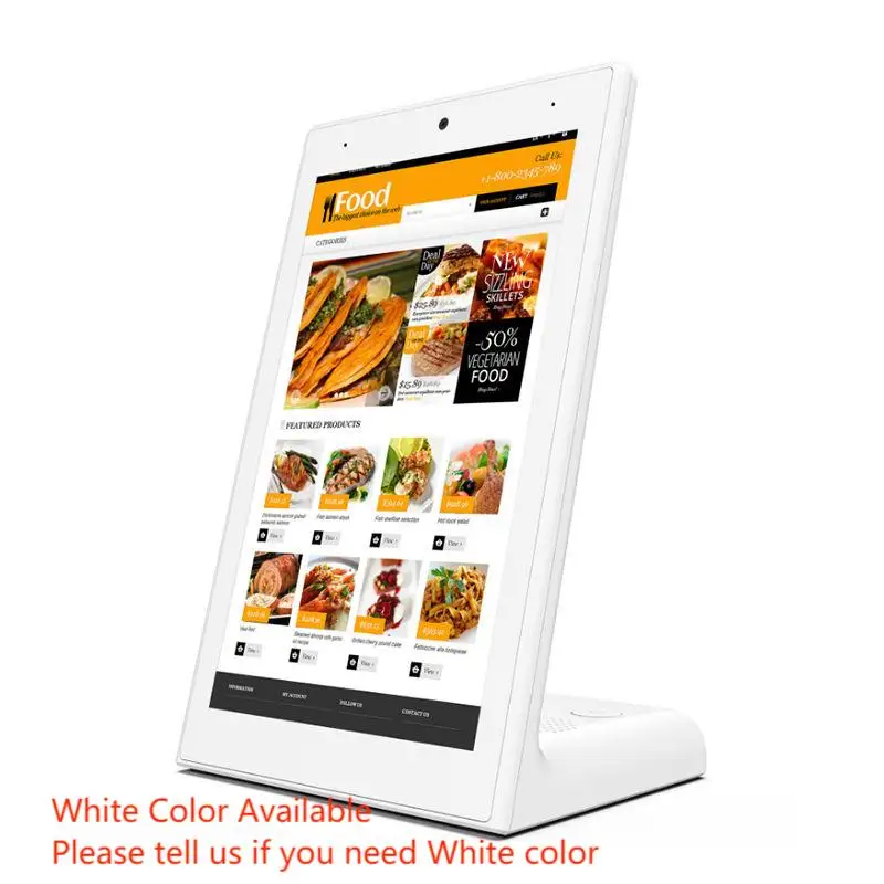 Cheap 8 Inch Vertical Touch Screen Tablet Restaurant CDS Customer Ordering Desktop POS Android PC with Camera Self Order Display