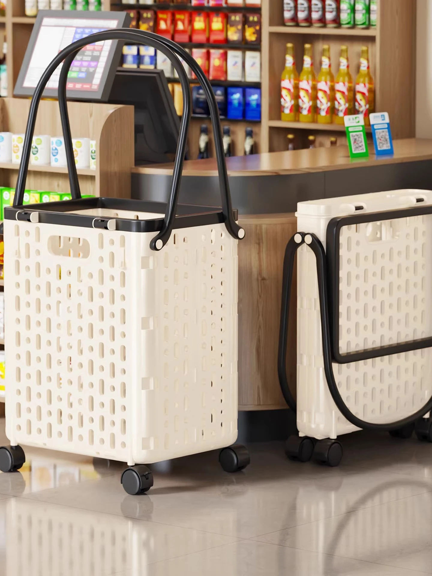 ultra-lightweight-foldable-hand-pulling-shopping-cart-vegetable-buying-car-home-use-new-model-portable-gadget-plastic-material