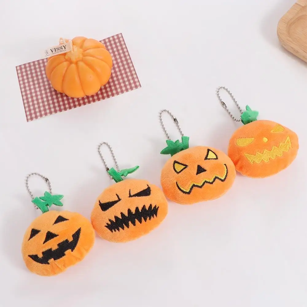 

Plush Doll Pumpkin Keychain Vegetables Bag Charm Halloween Bag Pendant Soft Cute Pumpkin Doll Keyring Children Gift