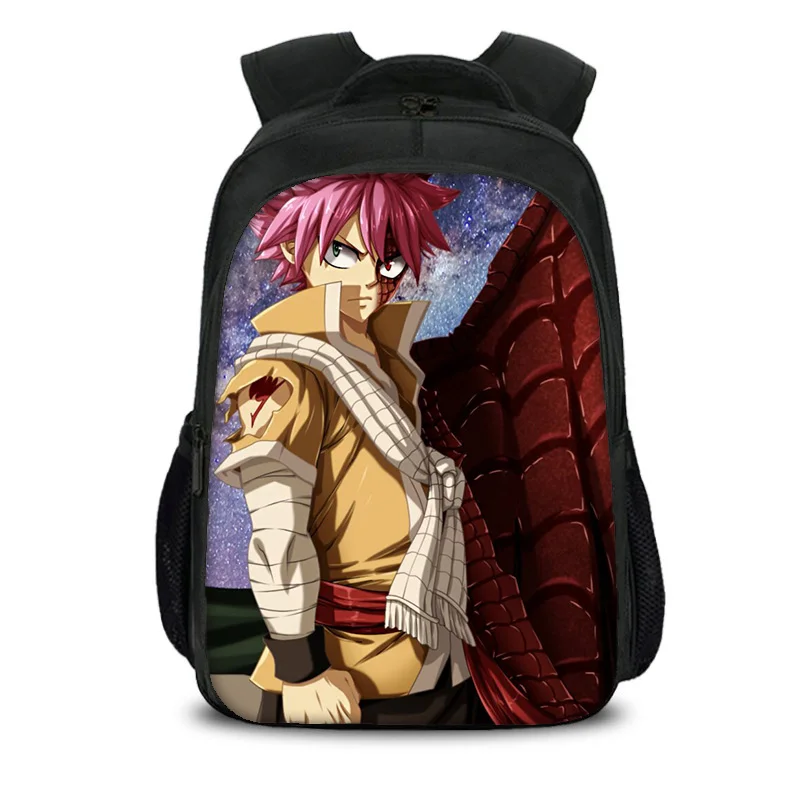 Fairy Tail Cartoon Double Layered Backpack Student  Boys and Girls Best Gift  Stationery Sport Travel Large Capacity Bookbag