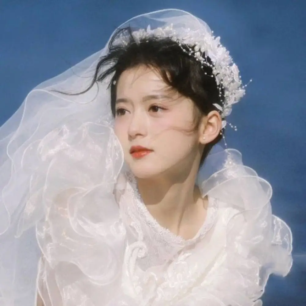 

Exquisite White Flower Bride Headdress French Style Lace Bridal Headwear Wedding Elegant Photography Headband Hair Jewelry