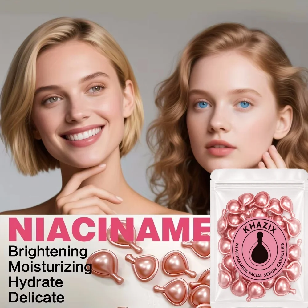 (0.5Gx10 Capsules)/BagNiacinamide Facial Essence Capsules, Containing Retinol, Olive Fruit Oil, Gardenia Extract, Brighten Skin