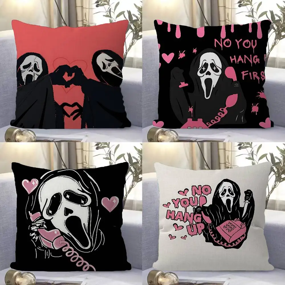 S-SCREAMS Horror Movie Pillow Gift Home Office Decoration Pillow Bedroom Sofa Car Cushion CoverPillow Case