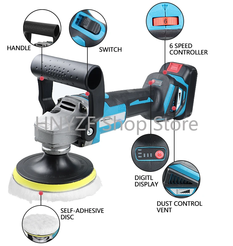 18V Polisher/Car Polishing Compatible Makita Battery Tool Sander