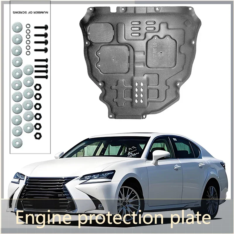 Black Under Engine Guard Plate Splash Shield Mud Fender Cover Mudguard Protector for Lexus GS300 2016-2017 2016 2017 Car