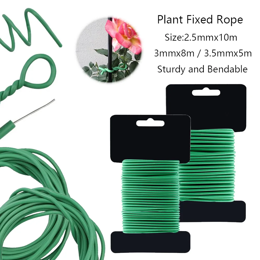 Gardening Reusable Plants Soft Wire Garden Flexible Tie Soft Garden Tie Coated Twist Tie Rubber Ties Garden Tool for Vegetable