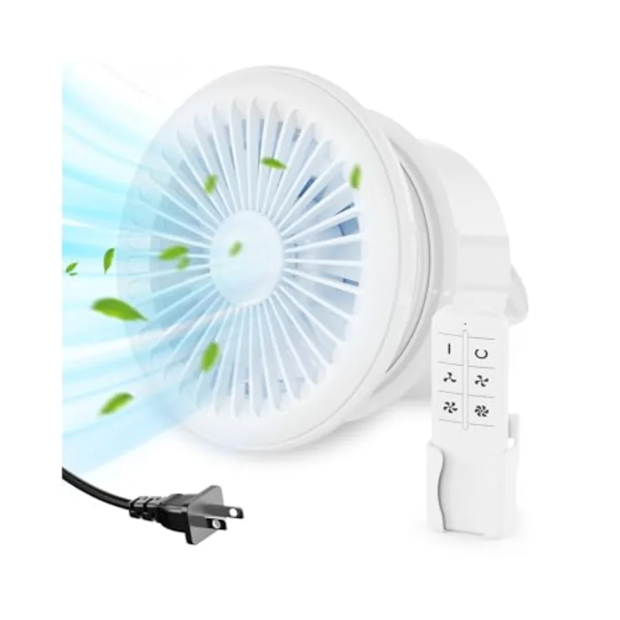 6 Inch Bathroom Exhaust Fan One-Way Ventilation Fan with Backdraft Damper and Remote Control 4-Speed 2100 RPM 182 CFM Low Noise
