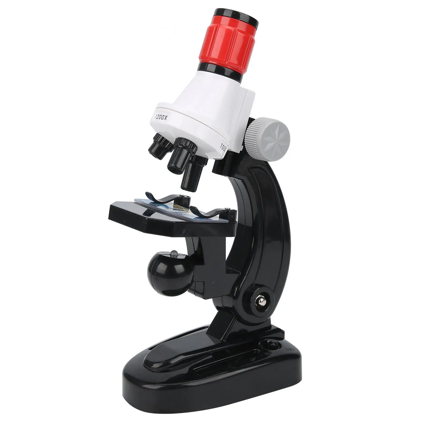 High Definition Monocular Biological Microscope - Portable Plastic Educational Tool for Kids 6+ Years