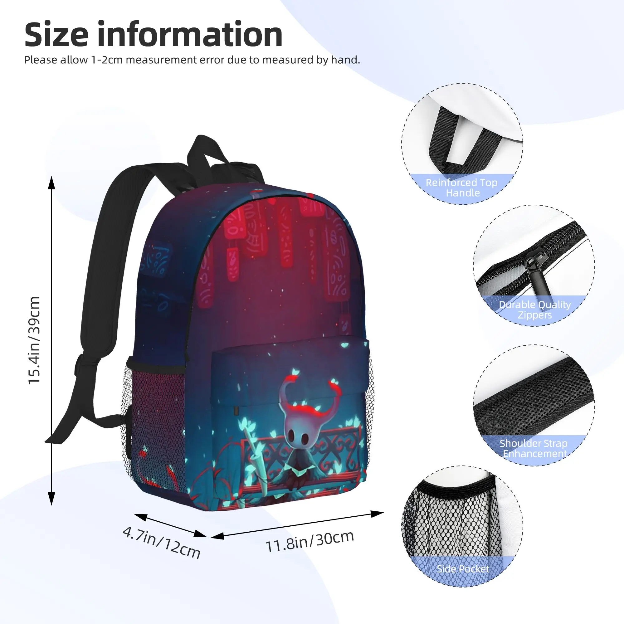 Hollow Knight Backpack Hot Sale Daypack Large Capacity Boys Girls BookBag Shoulder Bags for Men Women School Bag