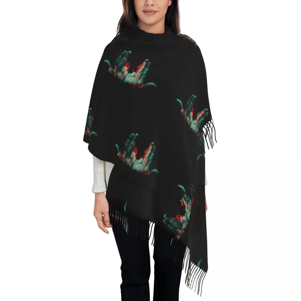 

Personalized Print Jul Symbol Scarf Women Men Winter Warm Scarves French Rapper Music Shawl Wrap