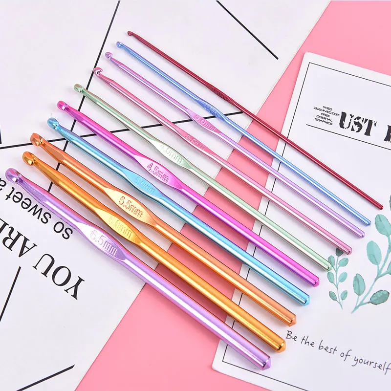 3.5-5mm Sizes Aluminum Crochet Hooks Sewing Needles Knitting Needles Crochet Hook Sweater Weaving Tools Knitting Tool