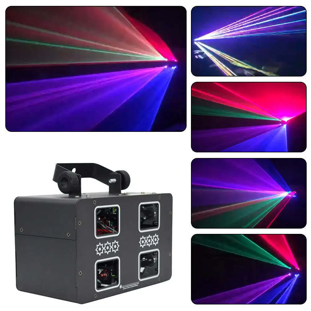 

Customized new four-head full-color laser light indoor atmosphere light bar disco beam aser stage