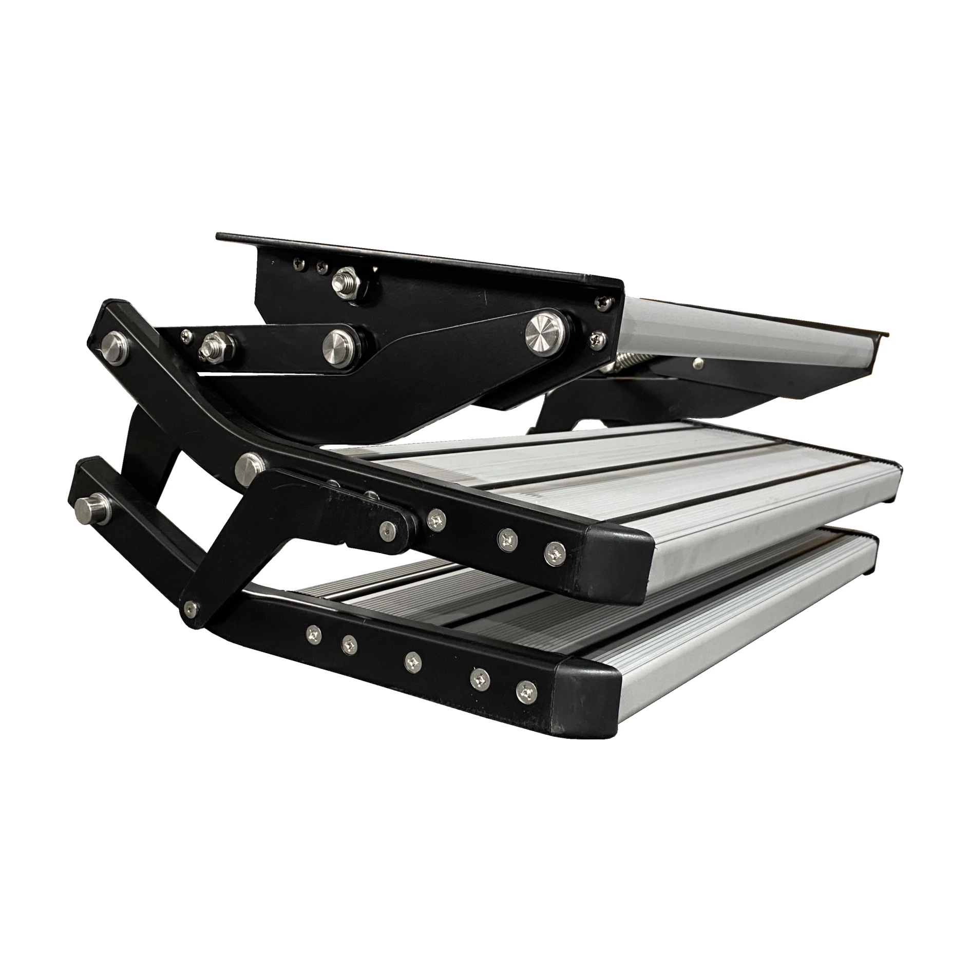 Manufacturer Direct Sale Double Layer Aluminum Alloy Manual Step For RV Caravan Accessory