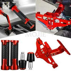 For Honda VFR 800 FIWI/VTEC VFR800 VFR800F VFR800X Crossrunner 1998-2024 Motorcycle License Plate Bracket Holder Hand Grips Ends