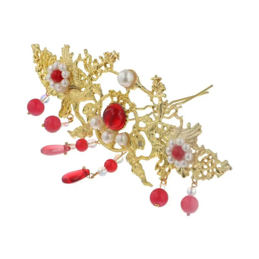 

Photo Props Wedding Hair Accessories Gem Flower Hairstyle Design Tool Hanfu Hairpin Bride Hair Stick Ancient Style Hair Crown