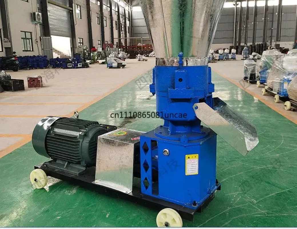 Small Dry Wet Feed Pellet Machine Household Breeding Equipment 220V Corn Straw Processing Pelletizing