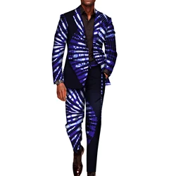 2-delige set voor mannen Traditionele Afrikaanse kleding Broekpakken Mannen Party Blazer met lange mouwen Pakken Plus Size Afrikaanse outfits WYN602
