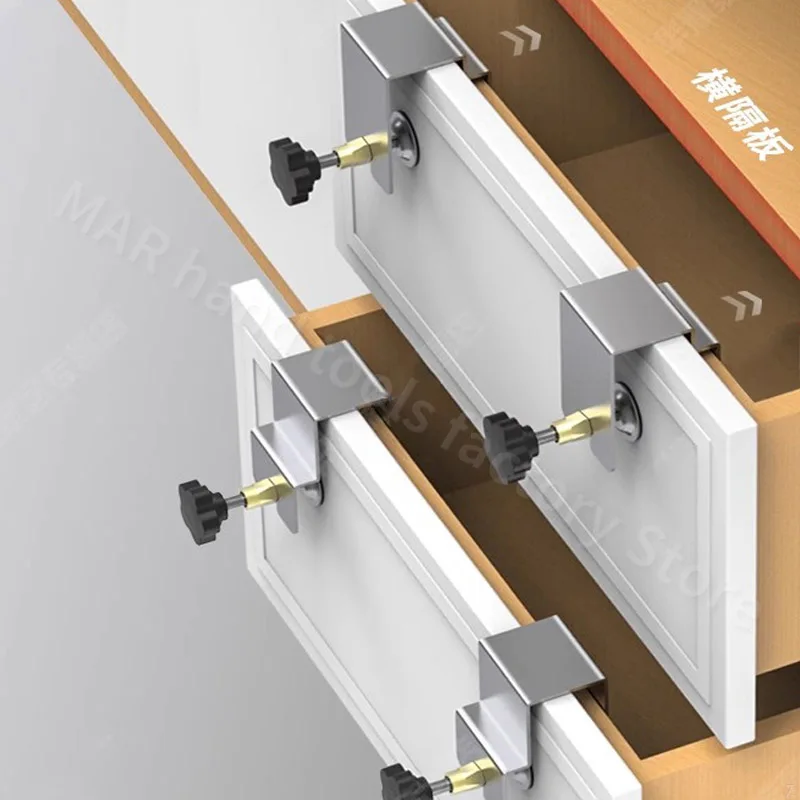 Drawer Installation Fixed Clamps 1PCS/2PCS/4PCS Home Decoration Cabinet Drawer Panel Install Clip Woodworking Auxiliary Hardware