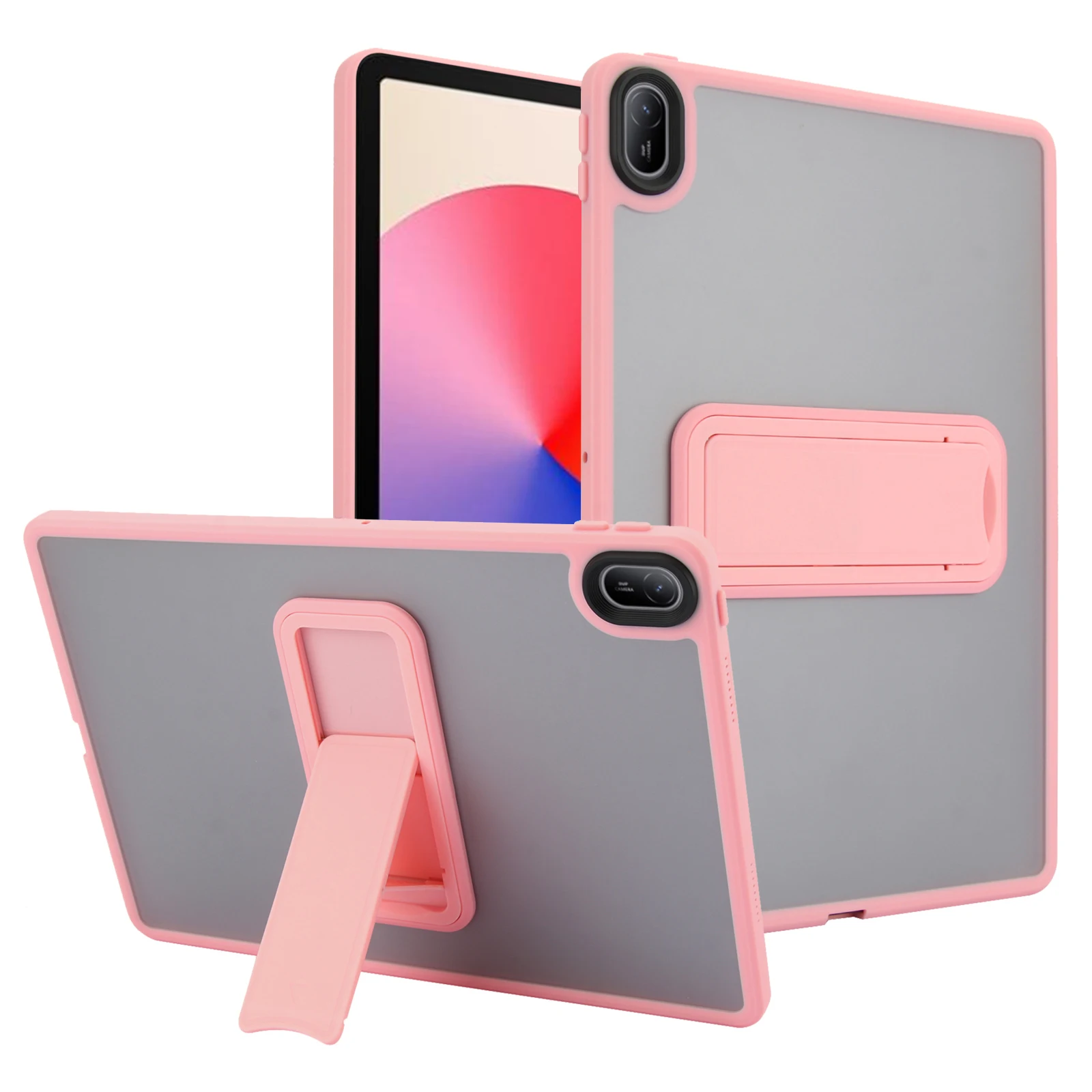 

For Huawei MatePad SE 11 Case with Kickstand TPU + PC Skin-Touch Tablet Cover - Pink