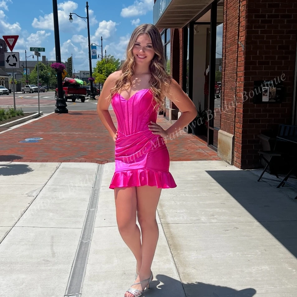 Fúcsia cocktail vestido de festa plissado cabido verde sálvia doce 16 semi formal hoco gala formatura vestido pageant entrevista férias