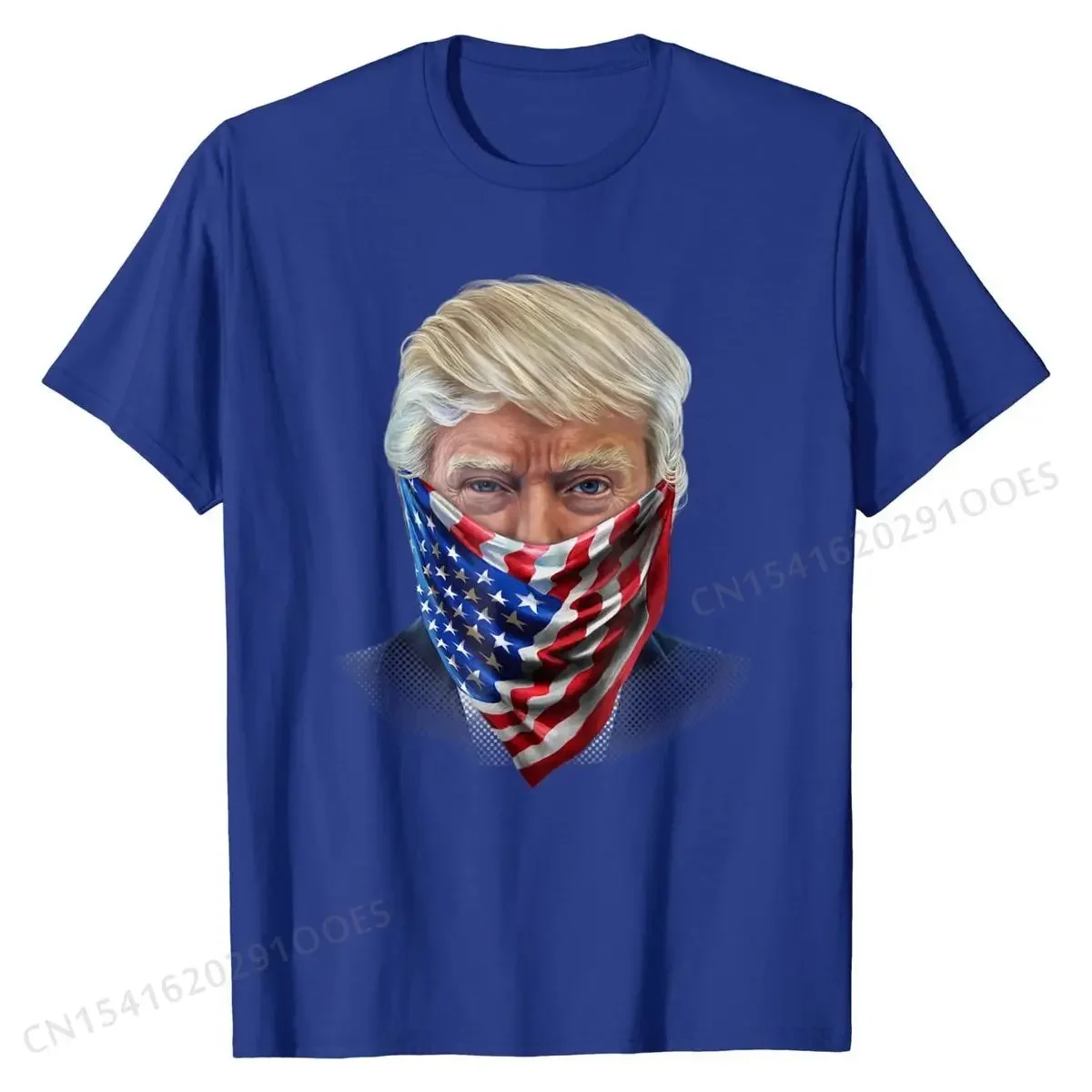 President Donald Trump in Flag of USA Bandana - T-Shirt Tops Tees Prevailing Hip hop Cotton Men's Tshirts Hip hop