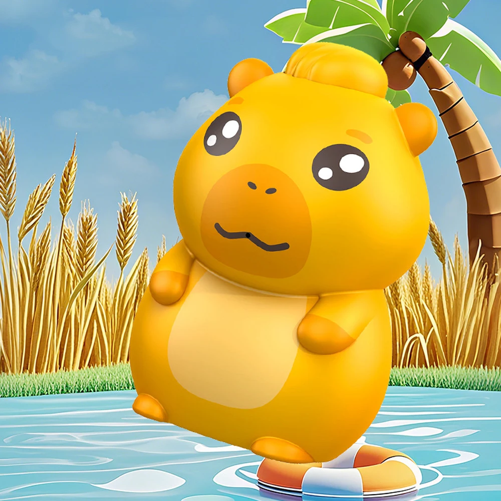 3pcs/set Cartoon Capybara Water Spray Toy Long Range Press Type Capybara Bath Toy Portable Small Capybara Water Fighting Toys