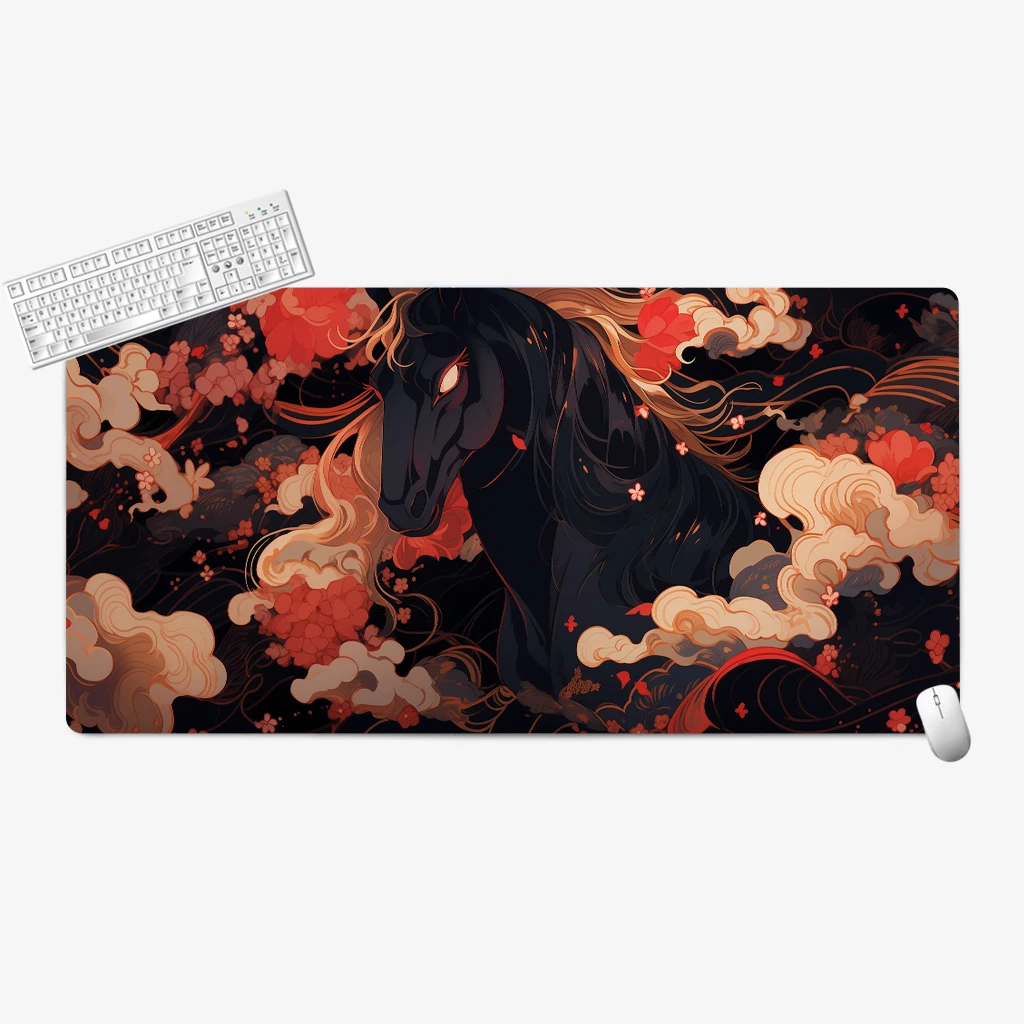 Japanese Samurai mouse pad High-end luxury gaming pads laptop rubber anti-slip protective mat large lengthened thicker mats XXL