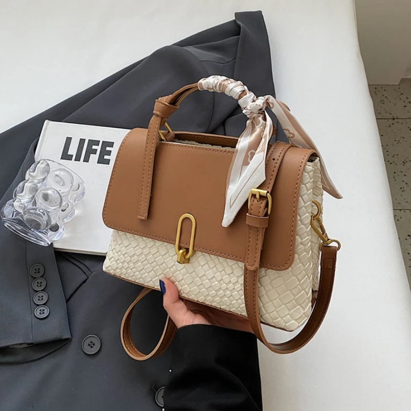 

Мягкая кожаная тканая сумка с узором, женская сумка, большая вместительная повседневная сумка для хранения, сафьяно, женские сумки через плечо