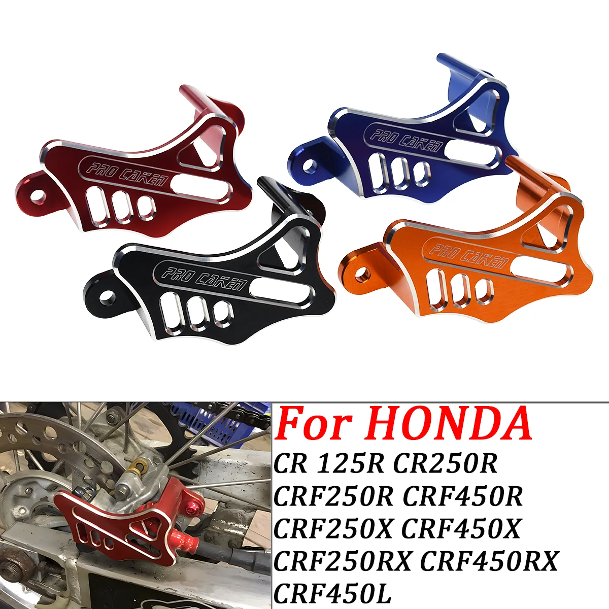 

For Honda CR125R 250R CRF250X 450X 250R 450R 250RX 450RX 2002-2023 Motorcycle Accessories Rear Brake Caliper Guard Protector