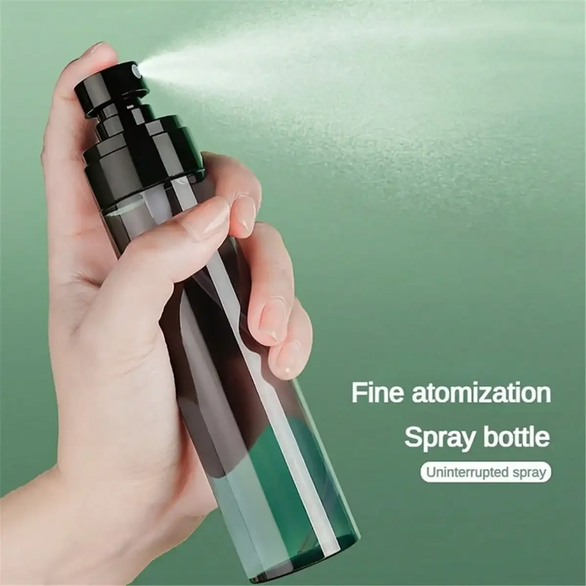 Botella pulverizadora recargable, pulverizador de agua continuo de niebla ultrafina, contenedor de líquido portátil para viaje, fácil de limpiar, 1 ud.