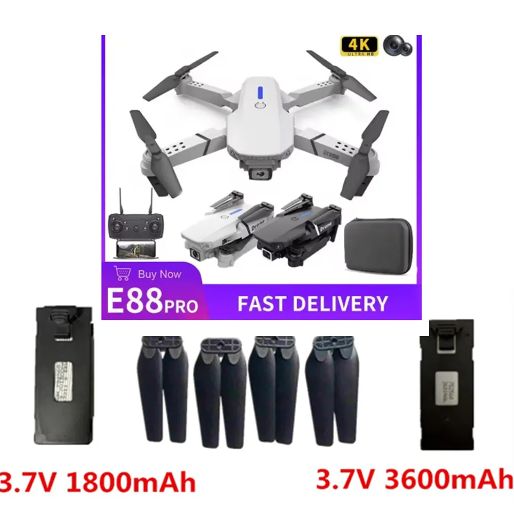 E88 Pro Drone Accessory K3 pro Drone Batteries 3.7V 1800mAh, 3600mAh Battery / Use For E99 Pro Drone Parts