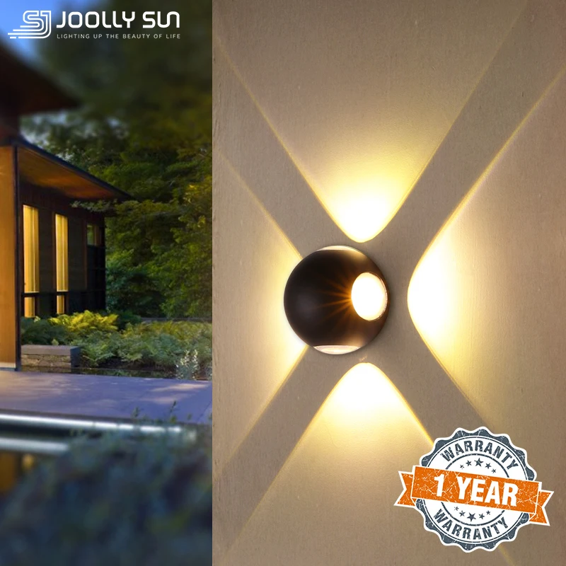 

JoollySun Outdoor Wall Light Globe Wall Lamp Waterproof Lighting for Porch Corridor Garden Home Decor Aluminum Lighting Fixtures