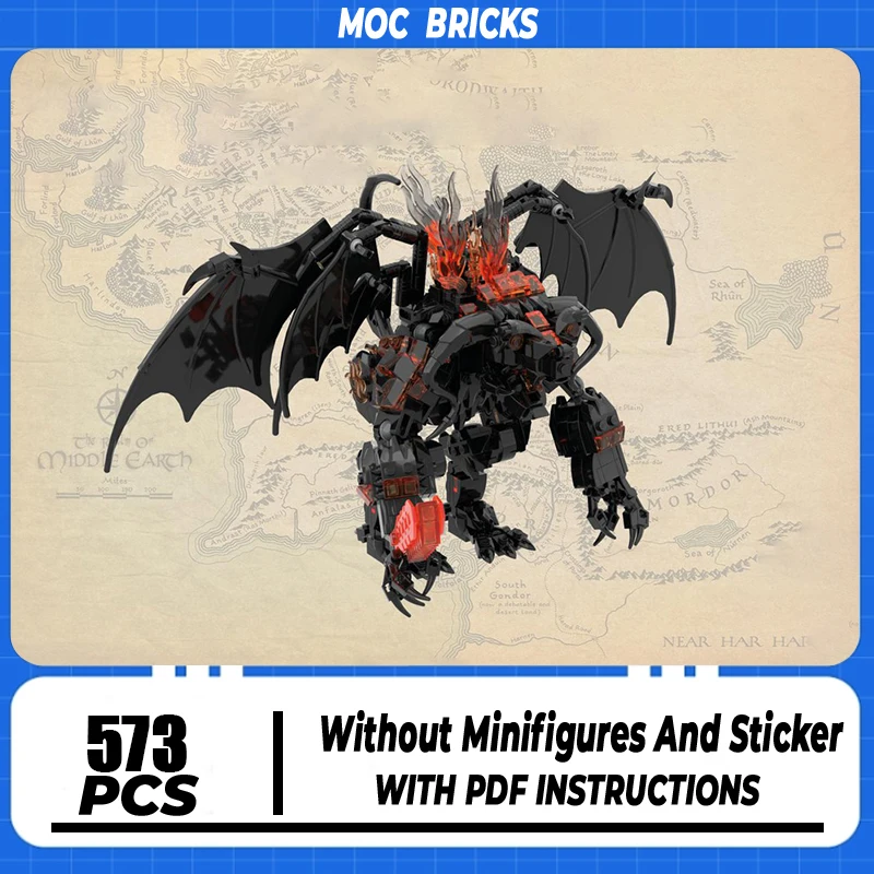 Magical Rings Moc Building Blocks Movie Monsters Balrog Model Technology Bricks DIY Assembly Street View Toys  Gifts