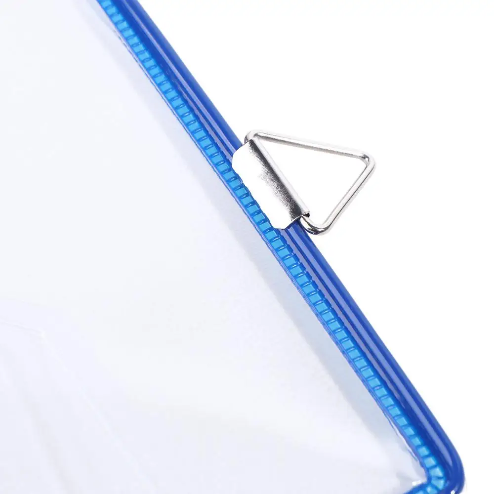Portable Wall Hanging A4 Receipt Organizer Waterproof Plastic File Folder PVC With Hook File Storage Case for Classroom Office