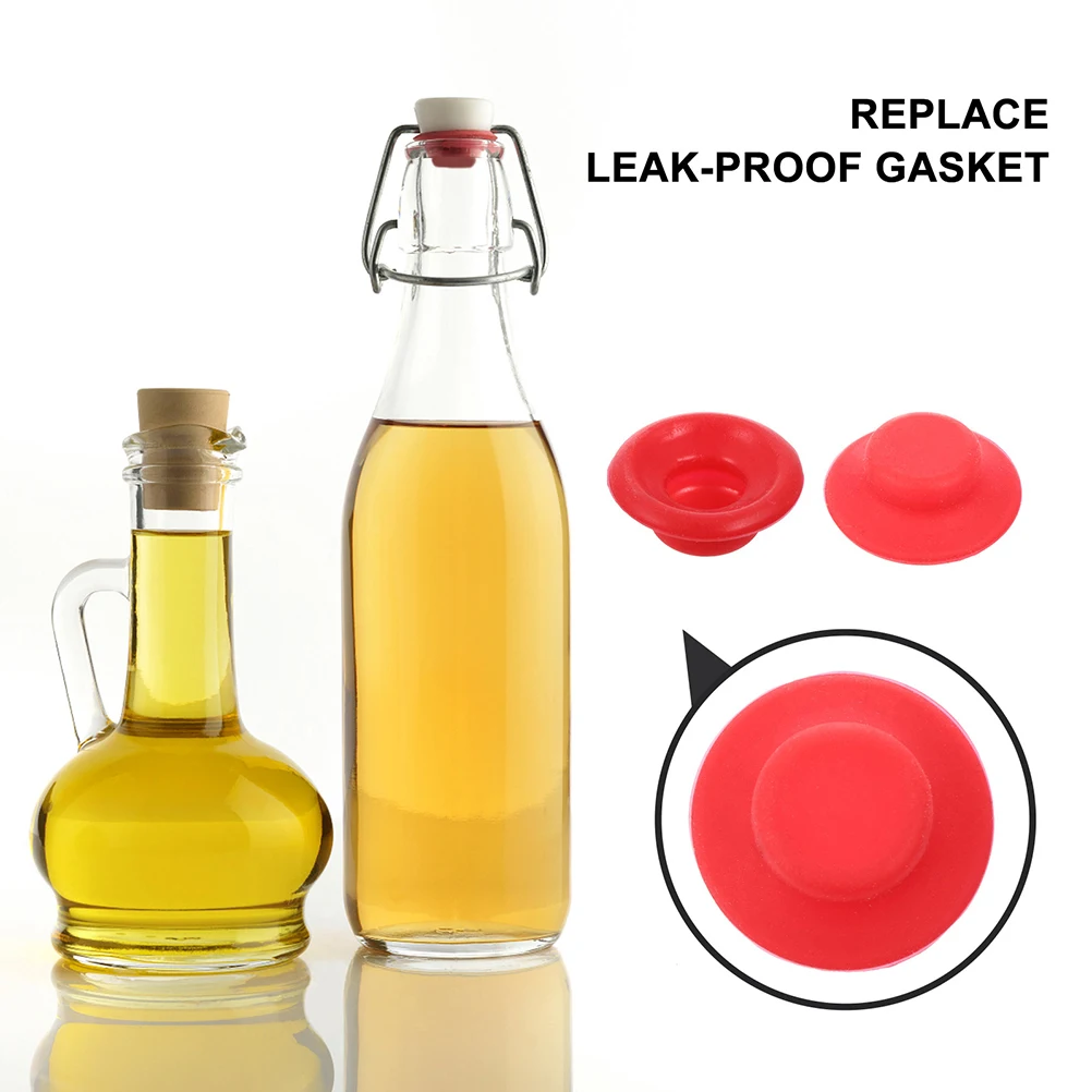

12Pcs Fine Workmanship Bottle Gasket Swing Lock Design Leakproof Washers Swing Top Bottle Washers Bottles Gaskets