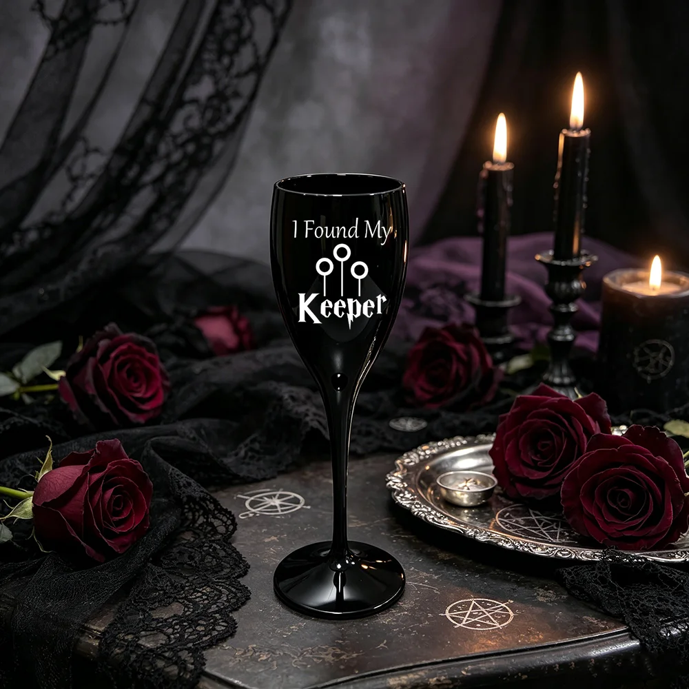 I Found My Keeper Champagne Flutes Veil and Sash Witch Bachelorette Bride To Be Decoration Gothic Wedding Bridal Shower Supplies - view 3