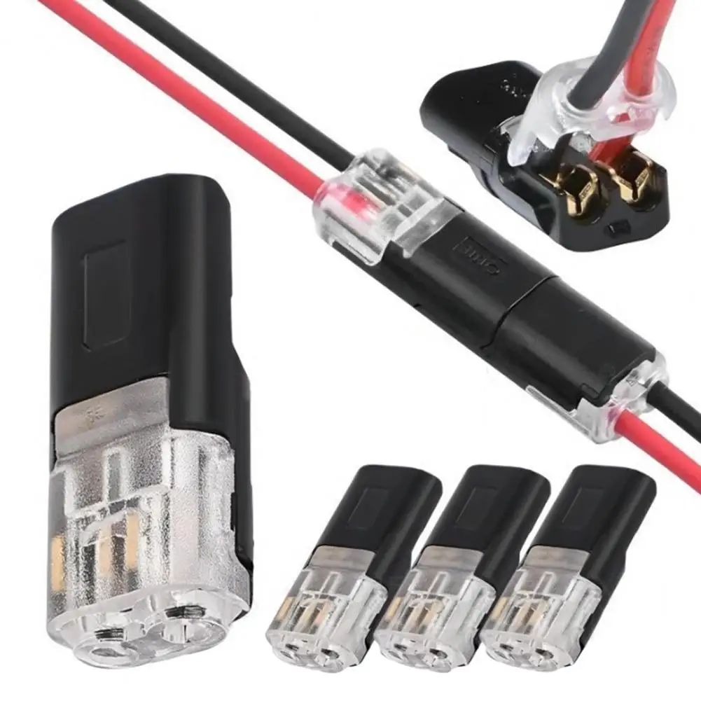 Locking Buckle Wire Connector 10/20/30/50pcs Wire Plug-in Connectors with Locking Buckle Low Voltage Quick-clip Fasteners