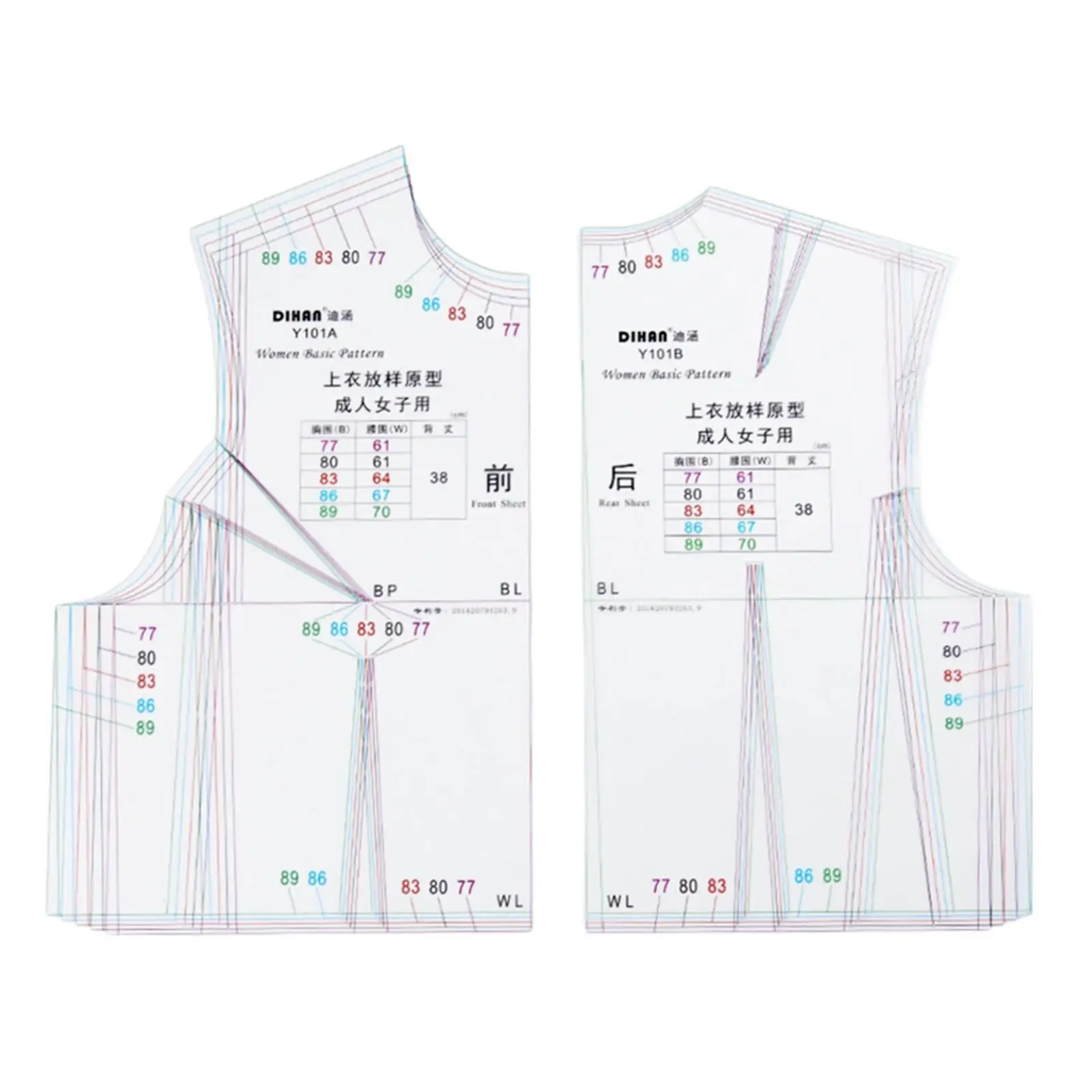 Clothing Design Template Ruler Plastic 1 1 Tailor Drafting Tool for Sewing Quilting DIY Craft Measuring Gauge Multifunctional