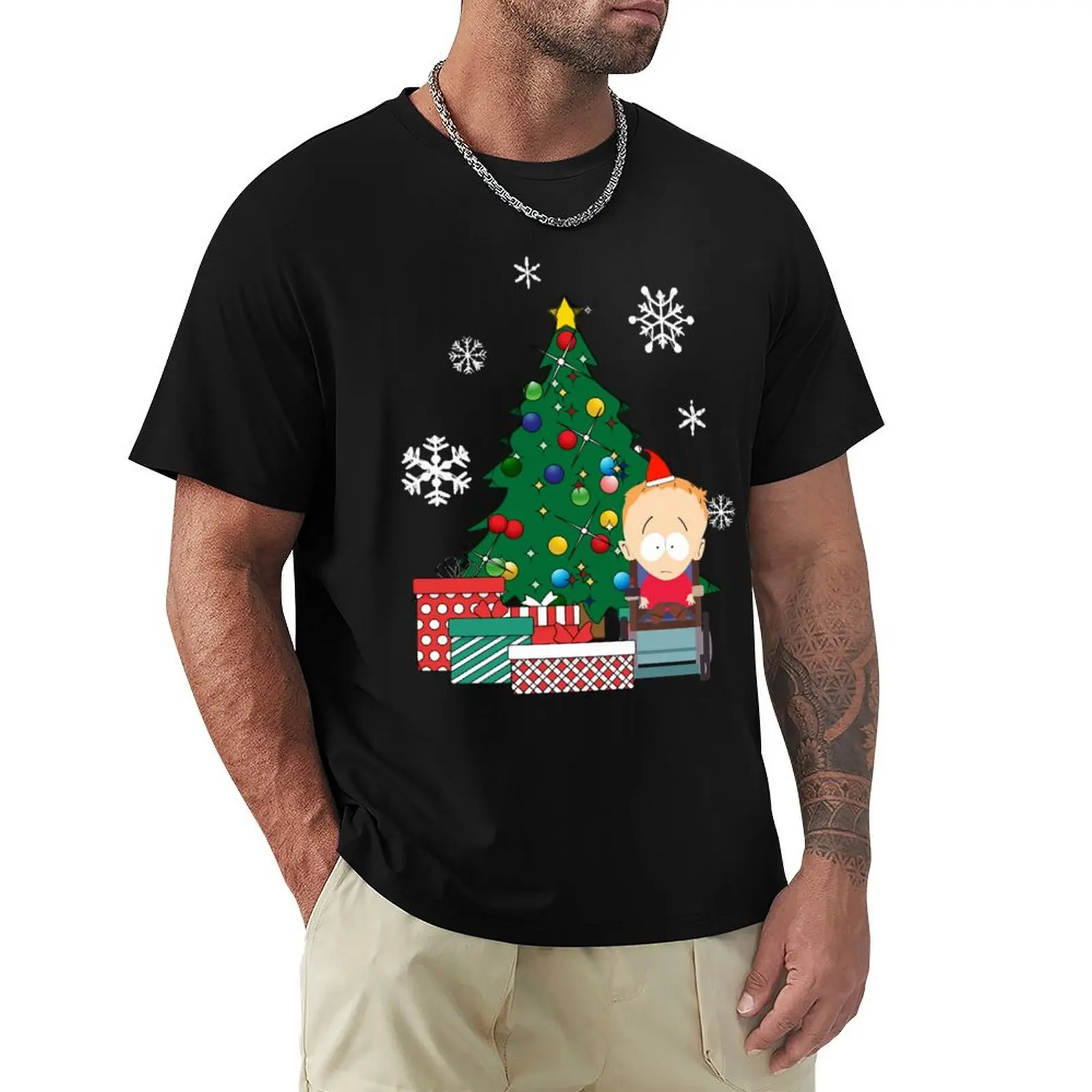 

Timmy Around The Christmas Tree South Park T-Shirt oversized t shirt Funny t-shirts cotton t shirt men