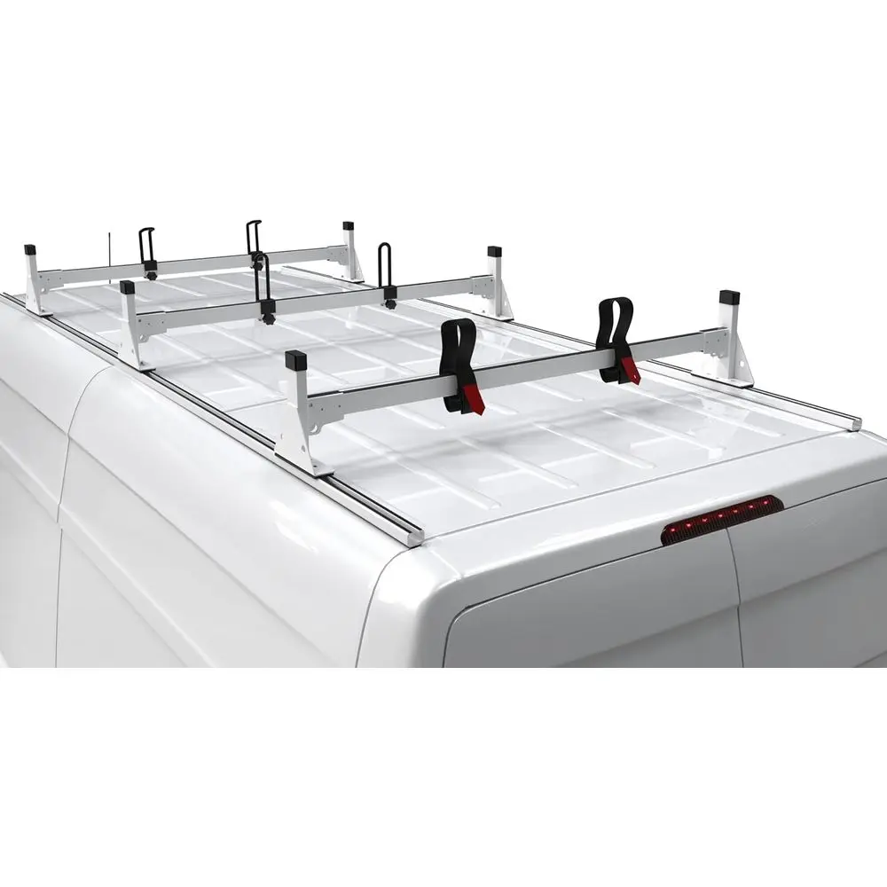 

800 LBS Van Roof Rack, Steel Ladder Rack for Van Fits for Sprinter 2007-2025 Cargo Van Low Roof 144" 3 Crossbars (with no Side T