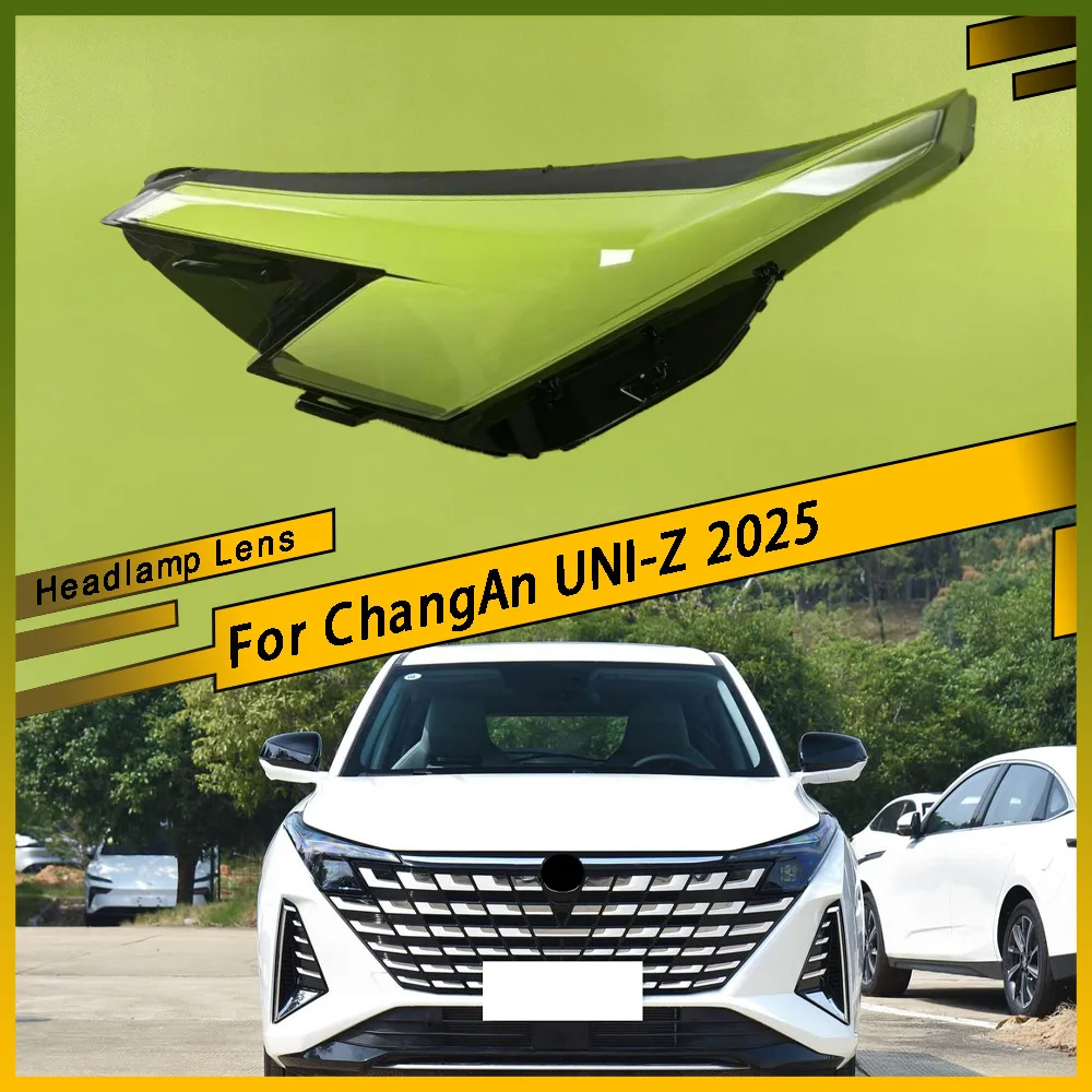 For ChangAn UNI-Z 2025 Car Front Headlight Lens Cover Clear Car Light Glass Shell Plexiglass Replace Original Auto Gadgets
