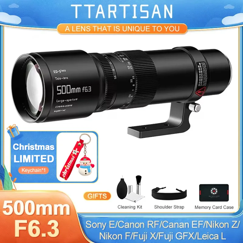 TTArtisan 500mm F6.3 Full Frame Super Telephoto Lens for Sony E FE A7IV A7MⅤ Nikon Z Canon EOS R RF R7 R6 Sigma Leica L Mount