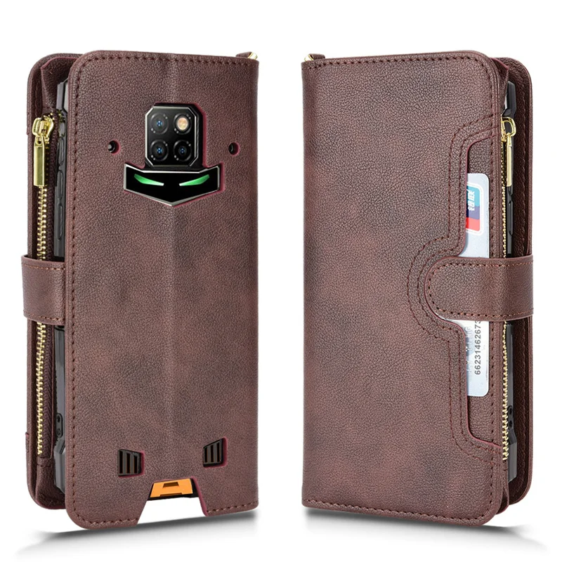 For Doogee S88 Plus Premium Anti-Slip Lanyard All-in-One Shockproof Card Slot Leather Case For Doogee S88 Pro S88 Pro S88 Case