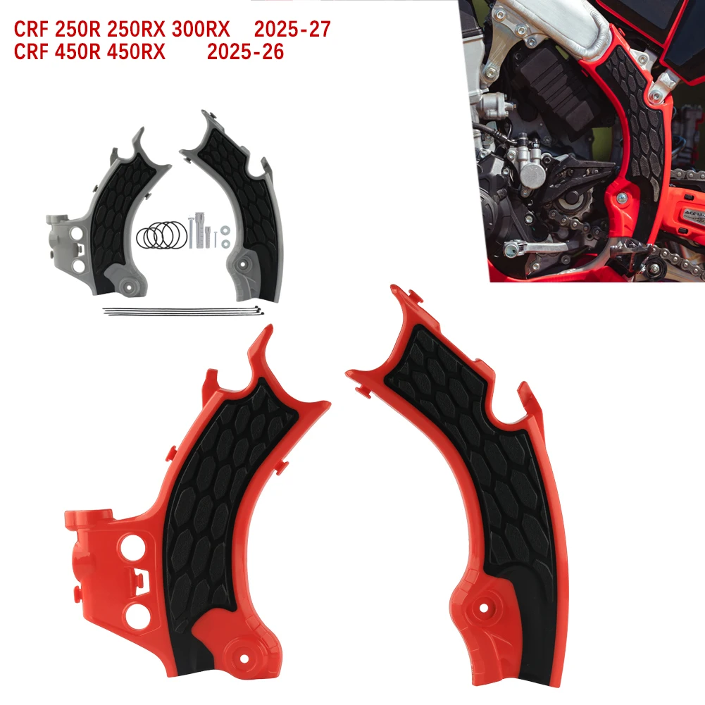 Motorcross X-Grip Frame Guard Cover for Honda CRF250R CRF250RX CRF300RX CRF450R CRF450RX 2025-2027