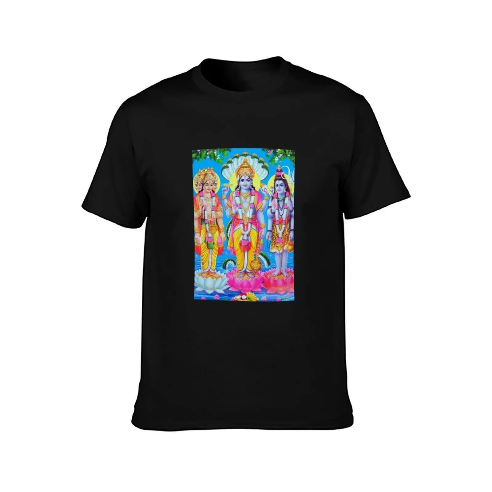 Hindu Trinity Brahma Shiva Vishun Buddhism Religion T-Shirt Summer Holiday T-Shirt