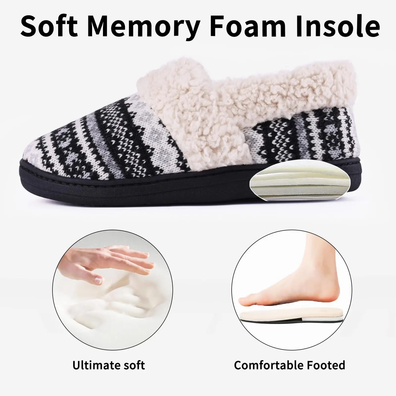 Smile Pop-Fuzzy House Slippers para mulheres, sola de borracha, quente, luxuoso, pele, casa, ao ar livre, sapatos baixos, moda