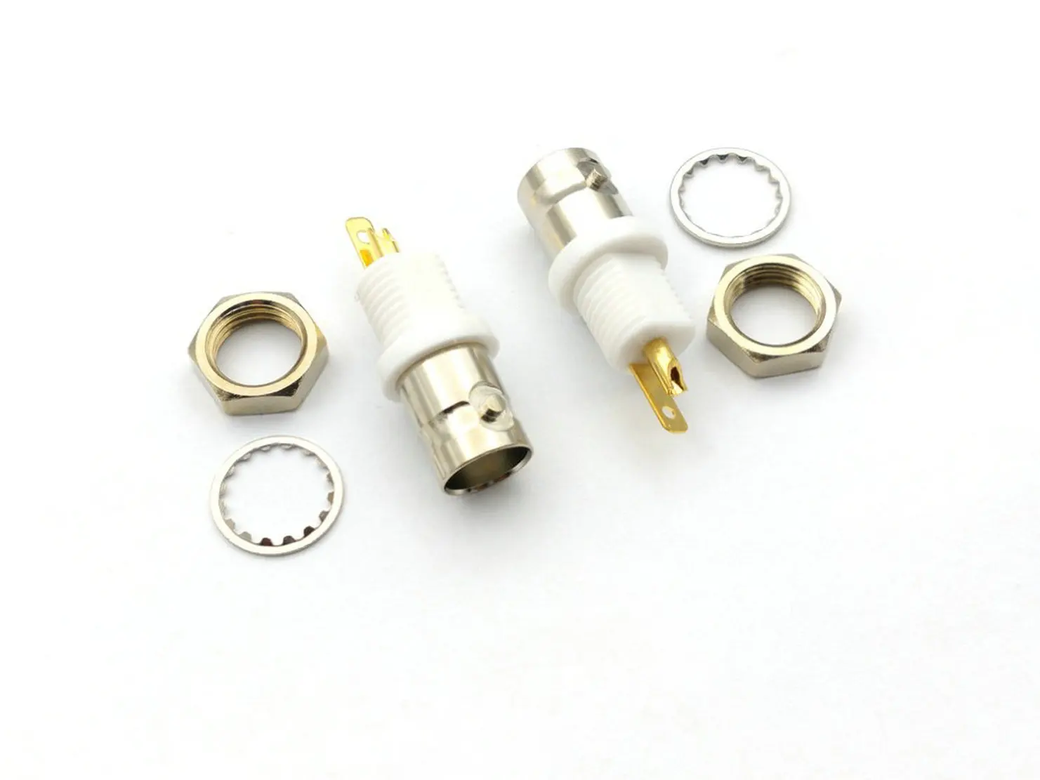 5pcs copper BNC Female ISOLATED Bulkhead Mount RF Radio adapter Connector